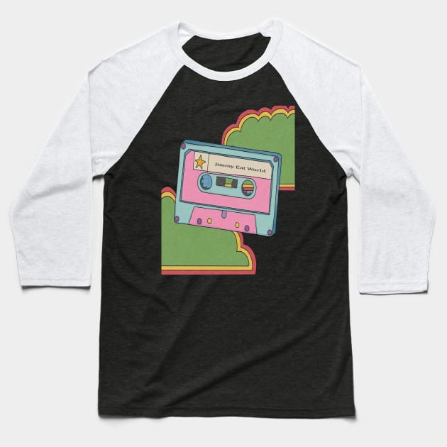 vintage cassette tape Jimmy Eat World Baseball T-Shirt by Little Foxnice